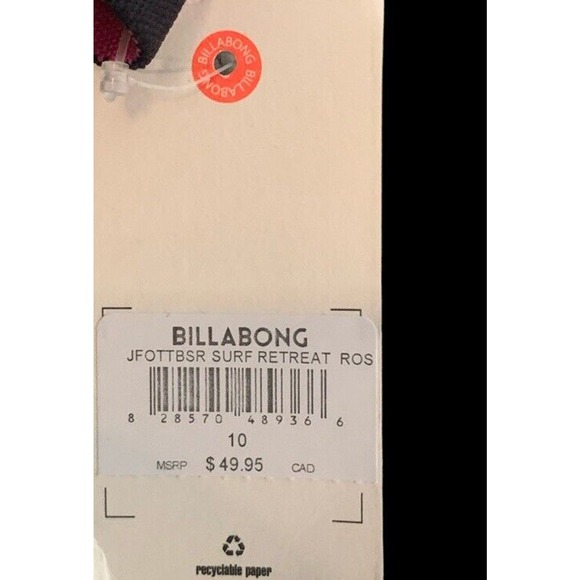 BILLABONG SURF RETREAT Women's Slide Sandal ROSE Stripe Size 10 NWT - Picture 5 of 6